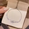 Pulseira Geométrica de Zircônia Francesa Gota d'Água Exquisita Nicho Personalidade de Alto Padrão Pulseira de Mão Temperamento Versátil Retro Joia de Mão para Mulheres