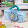 Caixa de Papelaria Desenho Animado Cowboy Maçã Estojo Grande Capacidade Material Escolar Estudante Bolsa de Lápis Grande Capacidade