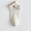 Selección estricta transfronteriza de calcetines de algodón para mujer con puntos, gasa, encaje de burbujas, calcetines de primavera y verano, nuevo algodón peinado, calcetines de barco de dibujos animados