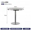 Mesa e cadeira azul Klein para loja de chá com leite da moda combinação de mesa redonda de aço inoxidável cadeira dobrável para lanchonete cafeteria