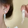 Pendientes de Perlas con Borlas de Lujo Ligero, Exquisitos Retro Lujo Ligero, Elegantes, Modernos y Versátiles Pendientes de Nicho de Lujo Ligero
