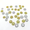 Aleación Chapado en Plata Chapado en Oro Cuentas Espaciadoras de Copo de Nieve Pulsera Collar Espaciadores de Cuentas Accesorios para Hacer Cuerdas DIY Hecho a Mano Venta al por Mayor
