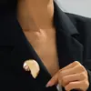 Tendencia de Moda de Venta Caliente Transfronteriza Broche Geométrico de Espiral Incrustado de Alta Gama Adecuado para que las Mujeres lo Usen en Fiestas Diarias