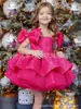 Vestido de Lujo para Bebé Niña de un Año, Vestido de Princesa para Cumpleaños de Niña, Vestido Rosa de Dama de Honor, Anfitrión de Desfile de Moda, Nicho y Elegante