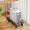 Suporte para Gabinete de Computador para Uso Doméstico, Rack de Armazenamento sob a Mesa com Rodas, Suporte de Base Móvel Multicamadas