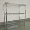 Prateleira de Aço Inoxidável para Armazém Rack de Armazenamento Cromado Prateleira de Material Antiestático Prateleira de Ferro Doméstica com Rodas Rack de Exibição Móvel