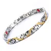 Pulsera Magnética Cruzada con Patrón de Dragón Nueva para Hombre de Amazon Europeo y Americano, Pulsera de Aleación Retro de Nicho de Alta Gama al por Mayor