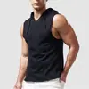 Colete Esportivo com Capuz Masculino, Moletom de Verão, Colete de Basquete, Blusa Fina sem Mangas, Colete Plus Size para Homens