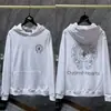 Moletom Chrome Hearts Novo 2025 Transfronteiriço com Design de Cruz, Casaco com Zíper Unissex Casual de Caimento Solto