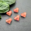 Venta al por mayor 14*17mm Piedra Natural Cristal Corazón Forma Amatista Melocotón Materiales para Ensartar Pulsera Collar Hecho a Mano DIY