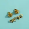 Plata de Ley S925 Chapado en Color Dorado Colgante de Fuegos Artificiales Cuentas Espaciadoras de Lazo Pulsera de Cristal DIY Accesorios con Cuentas Accesorios