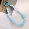 Pulsera de cadena con corazón estrella lazo chapado estilo ins, cordón para muñeca de teléfono, accesorio para bolso, colgante estilo ins
