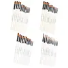 Pacote com 12 Canetas de Pintura a Óleo e Aquarela com Haste Branca, Ponta Inclinada Frontal, Duas Cores, Lã de Nylon, Caneta para Pintura de Belas Artes