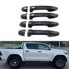 Capa de Maçaneta 2020 Hilux Revo Peças Externas Modificadas Maçaneta Preta Brilhante ABS