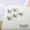 Joias para Nail Art da Nova Série Borboleta, Zircônia Brilhante de Luxo Acessível Borboleta Vazada Cor White K Acessórios de Unha Usáveis