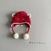 Adorable y Súper Adorable Oveja Bebés Niños y Niñas Infantes y Niños Pequeños Meses Pequeños Otoño e Invierno Cálido Protección para Orejas Gorro de Lana Tejido