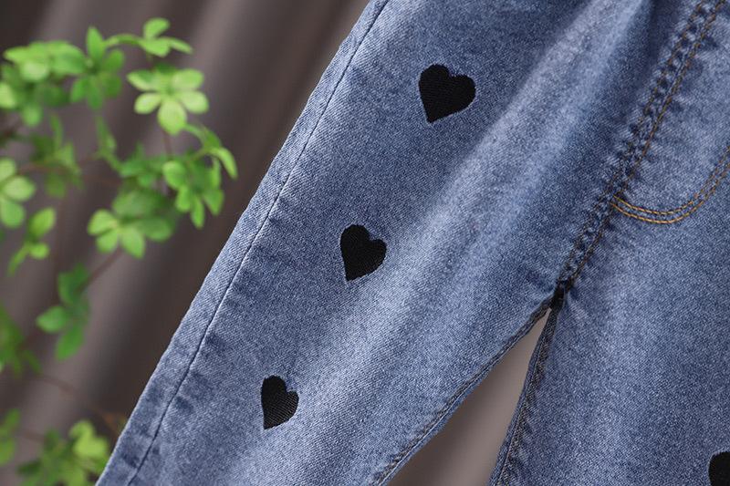 立领娃娃衬+黑桃心牛仔