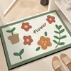 Alfombra de baño moderna simple de barro de diatomeas suave para el suelo, alfombra de puerta de baño de secado rápido antideslizante, alfombra de puerta absorbente para inodoro