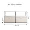Aparador de aço inoxidável USM médio Nordic Home Sala de estar Gabinete decorativo de luxo Armário de armazenamento Atacado