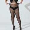 Medias de Malla Jacquard de Talla Grande Europeas y Americanas Medias de Red para Mujeres Gordas Transfronterizas Pantalones Sexy de Malla de Seda Negra Red de Nylon Anti-Desgarro