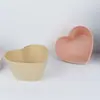 Amazon tazón de amor de paja de trigo tazón creativo con forma de corazón para frutas postre vajilla tazón de avena para el desayuno de la red roja venta al por mayor
