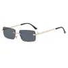 Nuevas Gafas de Sol Cuadradas Sin Marco Sensación Visual de Alta Definición Gafas de Sol Unisex Protección Solar Gafas de Protección Solar Versátiles
