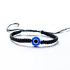 [En stock] pulsera de la suerte nudo plano tejido a mano Ojo de Turco ojo azul pulsera de la suerte de amistad