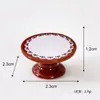 Produto Novo Original Loja de Sobremesas Ursinho Simulação Ursinho Dia dos Namorados Série Rosa Resina 3D Casa de Brinquedo Pequeno Ornamento