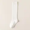 Calcetines altos para mujer, primavera y otoño, piernas bonitas, adelgazantes, calcetines de compresión, calcetines largos, para mujer, que absorben el sudor, resistentes al olor, JK, blancos, calcetines hasta la rodilla