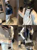 Mochie Primavera Cedo Novo Estilo Estilo Coreano Preguiçoso Renda Retalhos Design Camiseta Oversized Camisa Base Mq1081