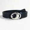Botão de Pressão Estilo Europeu e Americano Decoração de Moda Pu Feminino Estudante Jovem Cinto Decorativo Feminino Cor Pura Estilo Punk Cinto Largo Feminino