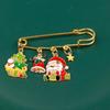 Directo de fábrica original DIY joyería Serie de Papá Noel broche muñeco de nieve campana copo de nieve cetro broche producto terminado