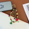Cadena Colgante de Teléfono Móvil con Cuentas Coloridas Navideñas Atmósfera de Lujo Accesible Colgante Decorativo para Bolso de Cadena Foto Ccd Estilo Caliente Navideño