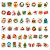 50 Novos Adesivos de Natal para Embalagem, Papelaria, Mala, Guitarra DIY Adesivos à Prova d'Água, Adesivos de Feriado