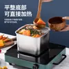 Frasco Cuadrado de Acero Inoxidable para Condimentos Tazón Comercial Sabor Manteca Caja de Condimentos para Salsa Frasco de Almacenamiento de Condimentos para Refrigerador