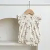 Roupas para Bebês, Roupas de Engatinhar para Meninas, Moletons sem Manga com Renda Floral de Verão Novos, Macacões para Sair