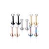 Acero inoxidable diamante labio uña chapado multicolor joyería europea y americana Amazon perforación tatuaje decoración labial fabricantes suministro al contado