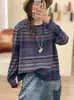 Nuevo Suéter de Punto Jacquard con Cuello Redondo, Estilo Étnico, Manga Larga, Holgado, Base para Mujer, Colección Otoño/Invierno 2026