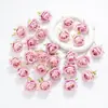 Cabeça de Rosa Simulada DIY Europeu Retrô Cor de Outono Tecido de Lã Flor Falsa Flor de Casamento Parede de Flores Arranjo de Flores Flores Decorativas