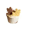 Adornos Navideños 2025 para Decoración de Pasteles Galletas Sabor a Manteca de Cacao con Alce Enchufe Decorativo para Postre Cupcake