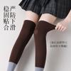 Meias Femininas Longas Acima do Joelho para Outono e Inverno, Meias de Cano Médio com Patchwork Preto e Cinza, Meias 7/8 Combinadas com Mocassins