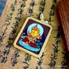 Gran Venta Tíbet Nepalés Thangka Puro Pintado a Mano Dios Amarillo de la Riqueza Núcleo de Tarjeta 4*5