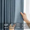 Cortinas Semioscuras de Lino Doble Cara, Cortinas de Lino Algodón Poliéster, Cortinas Modernas Sencillas para Bloquear el Sol para Dormitorio, Sala de Estar, Balcón, Ventana Saliente