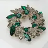 Europa y Estados Unidos exageraron lujo barroco cristal corona broche alta gama elegante temperamento bauhinia broche fábrica venta al por mayor