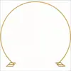 Suporte de Ferro Artístico em Arco Metálico para Decoração Floral de Casamento, Festa de Aniversário em Dourado