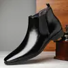 Amazon Transfronterizo Botines Chelsea Casual de Negocios para Hombre Sin Cordones Botas de Moda para Hombre Zapatos Formales Europeos y Americanos