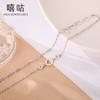 Pulsera Xigu H0039 de plata S925 de doble capa hueca de Trébol para mujer, pulsera de diseño de temperamento de moda