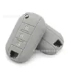 Funda de Silicona para Llave de Coche Peugeot Citroen Funda Plegable para Llave Elysee Botón de Luz de Bienvenida