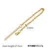 Pulseira de Aço Inoxidável Conjunto de Corrente Lisa Transfronteiriça Europeia e Americana Uso Diário Moda Hip-Hop Simples Unissex Corrente Cubana