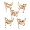 Acessórios DIY em liga cobra enrolada borboleta animal pingente liga prata brilhante cobra borboleta colar pulseira grampo de cabelo material
